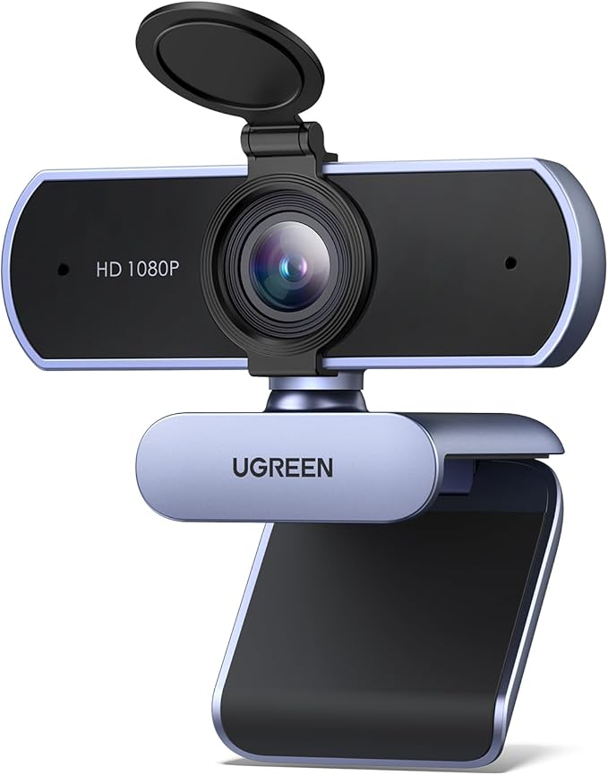 UGREEN Full HD 1080P Webcam Bundle with Gaming Microphone for PC 24bit/96kHz