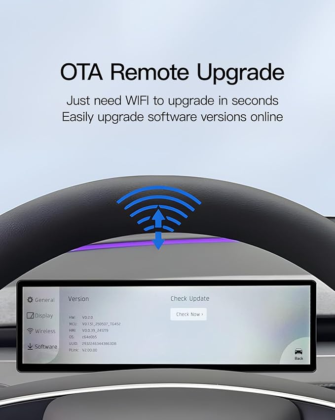 8.8 Smart LCD Display Original Instrumentation Data/Carplay/Video Inputs Exclusive to 2025 Model Y JuniperNavigationVoice Control