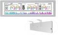 waveshare 8.8 inch USB Monitor 1920 x 480 ResolutionPC Case Secondary Screen/Desktop RGB Ambient Screen IPS Panel with Music Spectrum Analysis Function Type-C Interface CNC Metal Case Silver