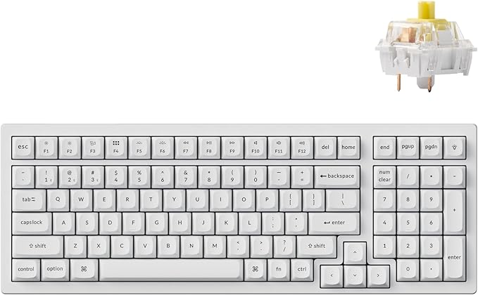 Keychron K4 Pro QMK/VIA Custom Wireless Mechanical Keyboard Programmable Hot-swappable 100 Keys RGB Backlight Wired Gaming Keyboard with K Pro Banana Switches for Mac/Windows/Linux