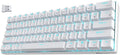 RK ROYAL KLUDGE RK61 Wireless 60% Triple Mode BT5.0/2.4G/USB-C Mechanical Keyboard 61 Keys Wireless Mechanical Keyboard Compact Gaming Keyboard with Software (Hot Swappable Red Switch White)