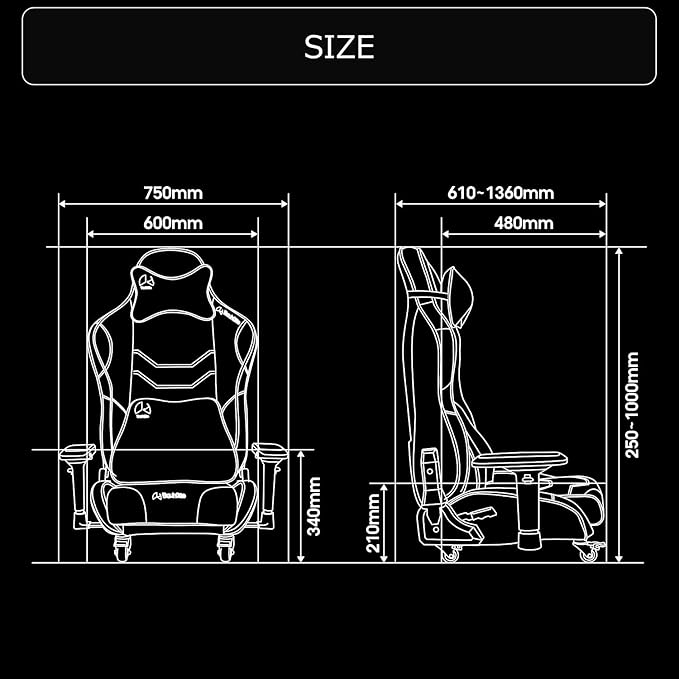 Bauhutte GX-570-RD Gaming Floor Chair Red One Size
