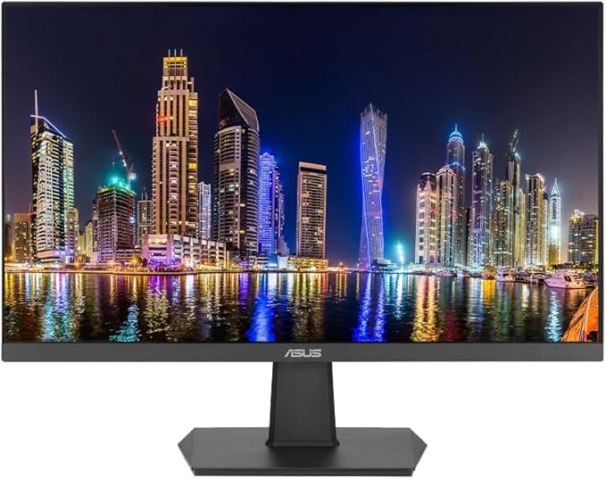 ASUS VA24EHE 24-inch 1920 x 1080 Full HD LED Backlit LCD Frameless Monitor 2-Pack Bundle with HDMI DVI-D VGA Adaptive-Sync Eye Care Low Blue Light