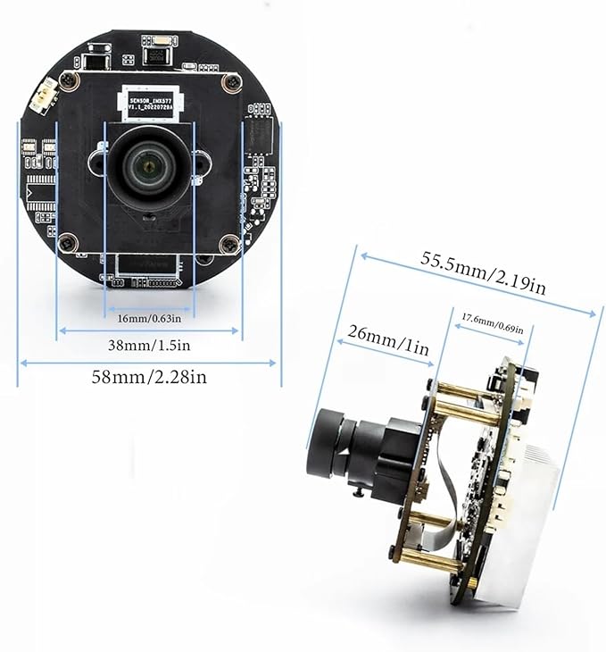 12MP SNOY IMX577 3000 4000 25FPS Webcam Board Low Illumination with No Distortion Lens Play for HD Network Camera Module