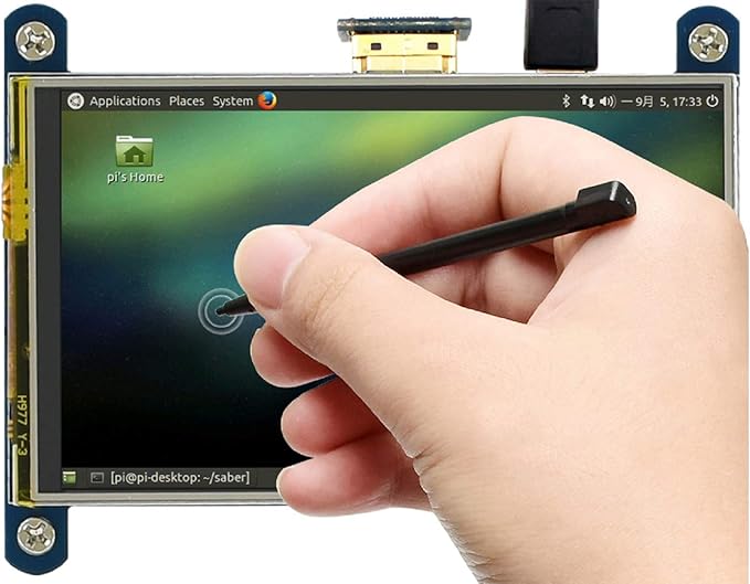 waveshare 4inch HDMI LCD Compatible with Raspberry Pi 5/4B/3B+/3B/Zero W/Zero 2W 480x800 Resolution IPS Display Resistive Touch Screen Support Windows 11/10 / 8.1/8 /7