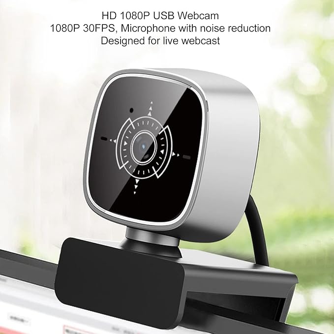 USB Webcam1080P Adjust Webcam Software Control CoverUSB 30FPS HD Computer Web Camera View Computer Camera and Play for LaptopDesktopConferencing and Video Calling