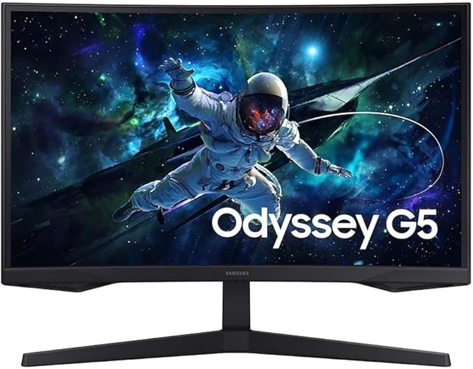 Samsung 32 Odyssey G5 QHD (2560 x 1440) 1000R 165Hz Curved Gaming Monitor 1ms Response Time AMD FreeSync LS32CG554ENXZA DisplayPort HDMI (Renewed)