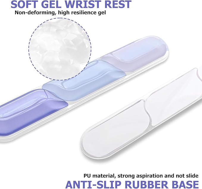 Gel Keyboard Wrist Rest Ergonomic Wrist Rest for Computer Keyboard and Mouse Soft Mouse Wrist Support and Keyboard Pad for Typing Pain Relief Suitable for Office Home Computer Gaming - Blue