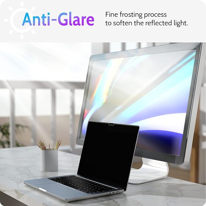 Magnetic Privacy Screen for Macbook Air 13.6/13 Inch (2022-2026 M2 M3 M4 M5) Removable Matte Anti Glare Blue Light Protector Private Security Filter for 13.6inch Mac Laptop Computer