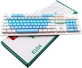 Denash 104 Keys Mechanical Gaming Keyboard with Rainbow Backlit FN Shortcuts K104 Keyboard Color Switch. USB Wired Keyboard for and (Brown Switch)