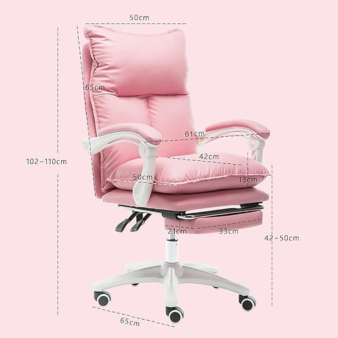 Gaming Chair Computer Chair Video Game Chair Ergonomics Height-Adjustable Headrest Lumbar Support Pu Leather Computer Office Game Chair