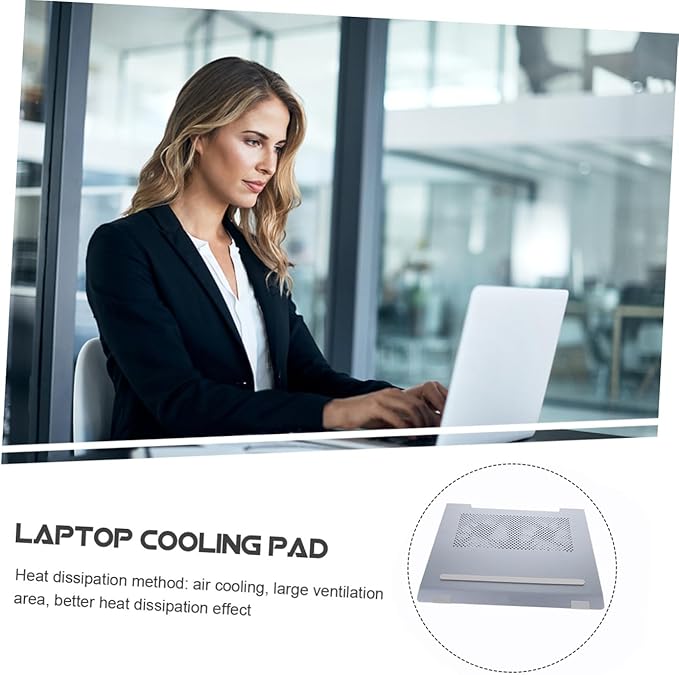 Angoily Alloy Laptop Cooling Pad with Quiet LED Fan Stand Ergonomic Notebook Cooler Riser to 17.3 Inch Laptops Gray Aluminum Gaming Cooler Base for Desk Use