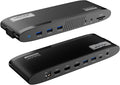 WAVLINK DisplayLink Docking Station 3 Monitors USB-C Laptop Dock Dual 2K + 4K for Mac &amp Windows 13-in-1 with 100W Charging 3 HDMI 5 USB Ports Ethernet SD/TF Audio