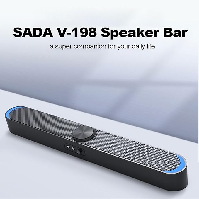 USB Powered Computer Speakers with LED Lights 3.5mm Audio Mic Plug Wired Speaker for PC Cellphone Tablets Desktop Laptop