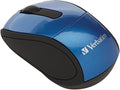 Verbatim 2.4G Wireless Mini Travel Optical Mouse with Nano Receiver for Mac and PC - Blue
