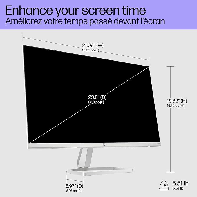 HP Series 5 24 inch FHD Monitor Full HD Display (1920 x 1080) IPS Panel 99% sRGB 1500:1 Contrast Ratio 300 nits Eye Ease with Eyesafe Certification 524sw (2024)
