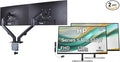 HP Series 5 Pro 527pf 27 FHD IPS Monitor with 5ms Response Time Anti Glare Flicker Free VESA Mount (100mm) Displayport HDMI Black (B28F5UT#ABA) 2 Pack w/DKZ Hub &amp ErgoFlexy Dual Mount Arms