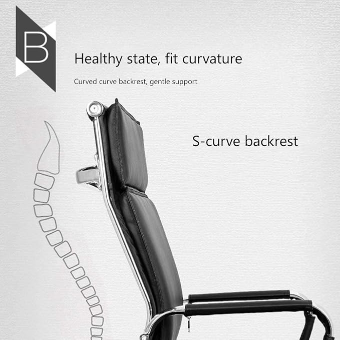 Office Chair Ergonomic Chair Computer Chair PU Gaming Chair Office Chair Conference Chair Gaming Work Chair Backrest Swivel Chair Chair (Color : Brown) Needed