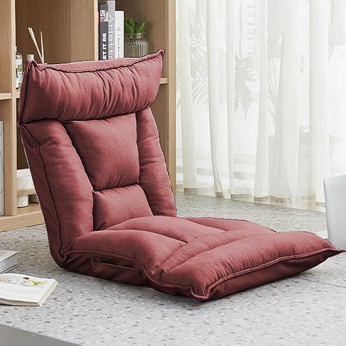 Floor Chair Floor chair with backrest foldable and headrest lazy sofa meditation chair window chair floor chair for adults comfortable armless lounge chair gaming chair ideal for reading (/Lig