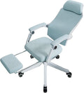 Office Chair Gaming Chair Ergonomic Gaming Table and Chair Headrest Work Chair High Back Computer Chair Footstool Swivel Chair Chair (Size : Blue) Needed