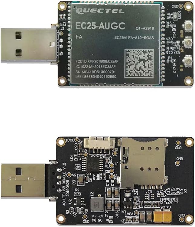 EXVIST 4G LTE USD Dongle W/EC25-AUGC LCC Modem W/SIM Card Slot TTL LTE FDD B1/B2/B3/B4/B5/B7/B8/B28