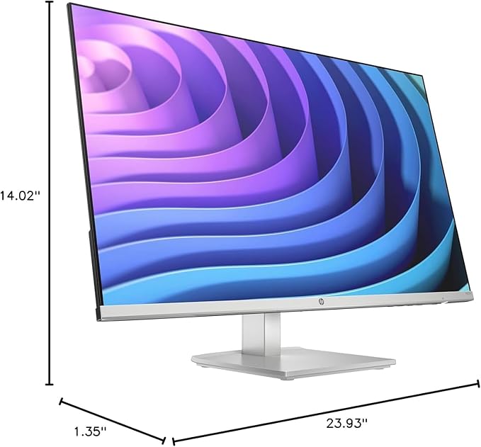 HP 27 FHD IPS (1920x1080) Height Adjust Monitor (Replaces M27h) Bundle w/Docztorm Dock 2X HDMI VGA 3-Sided Micro-Edge Bezel Ideal for Home &amp Business Black/Silver (2026 Latest Model) (2 Pack