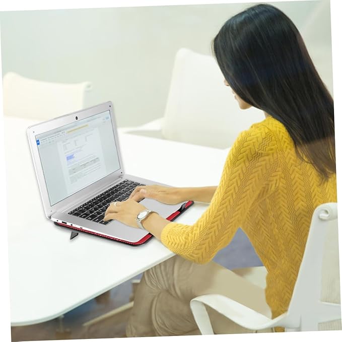 Laptop Cooling Pad with Dual Quiet USB Fans Ergonomic Stand Slip Design for Efficient Heat Dissipation Portable Notebook Cooler for Travel and Office Use