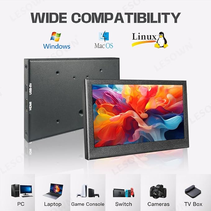 USB mini Screen 4.3 inch HDMI LCD 480x800 IPS Display USB Powered 4.3 HD Secondary Small Monitors for RPI Computers PC