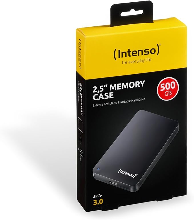 500GB Intenso USB3.0 Memory Case 2.5-inch Slim Portable Hard Drive