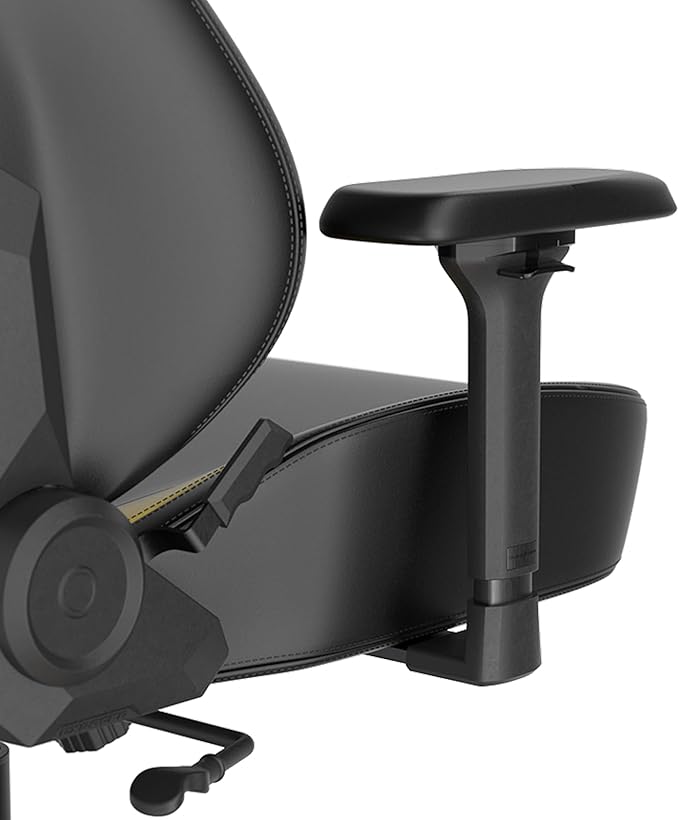 DXRacer Tank XXL Ergonomic Video Gaming Chair for Adults Office Reclining Computer Chair with Magnetic Head Pillow and Lumbar Support Racing Style Height Adjustable (EPU Leatherette Black Yellow)