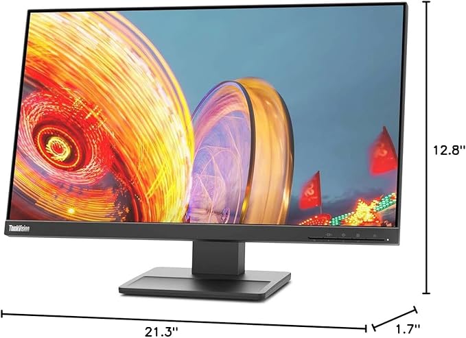 Lenovo ThinkVision E24q-20 23.8 WQHD WLED LCD Monitor - 16:9 - Raven Black