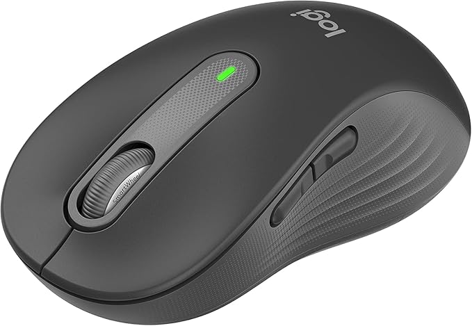 Logitech Signature M650 L Full Size Wireless Mouse - for Large Sized Hands Silent Clicks Customizable Side Buttons Bluetooth Multi-Device Compatibility (Graphite) (Renewed)