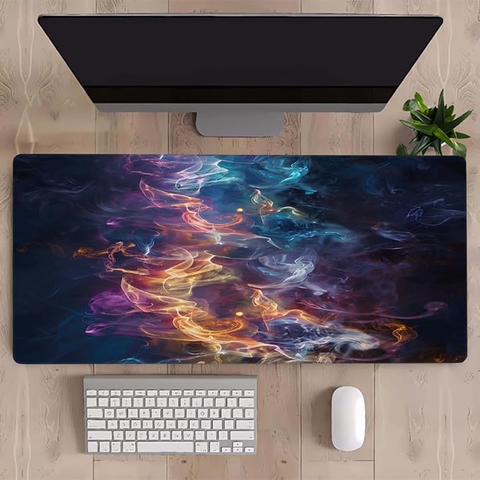 Galaxy Color Cloud Large Mouse Pad Gaming Mousepad Desk Mat for Desktop Computer Keyboard Waterproof Mouse Mat Desk Pad with Non-Slip Base for Game School Office Home 35.4 x 15.7