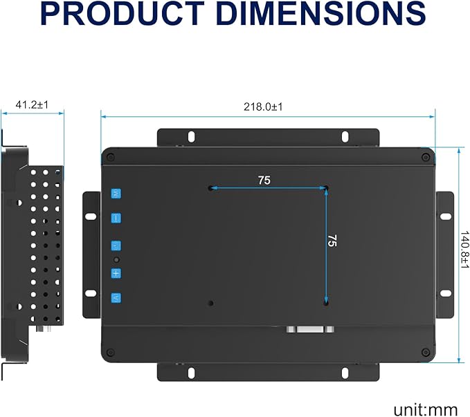 8 Inch Open Frame Touch Screen Monitor 1024x768 Industrial Capacitive Touch Display 24/7 Continuous Working Open-Frame Monitor VESA Mount