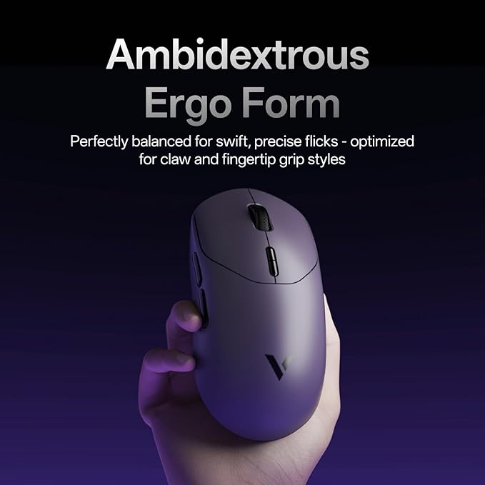 Rapoo VT2 MAX Wireless Gaming Mouse True 8K Wireless Polling Rate 53g Lightweight Up to 750 Hr Battery Nordic nRF54L15 MCU 120-Million Optical Switch 10 Programmable Buttons Macro Enabled