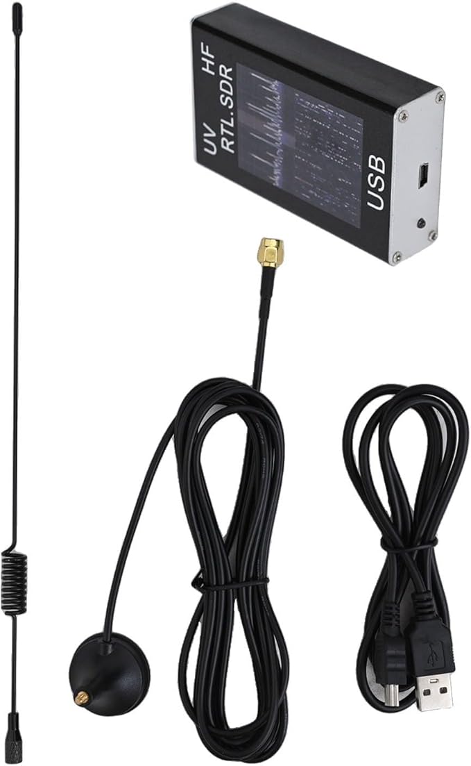 USB Tuner Receiver with RTL2832U+R820T2 Chipset Supports AM NFM FM USB LSB CW RF Shortwave Direct Sampling Covers VHF UHF Bands 24-1766MHz for Amateur Radio