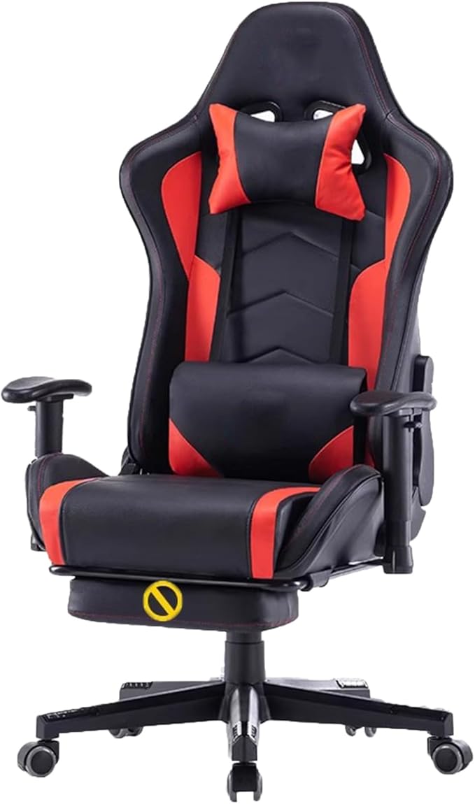 Ergonomic Gaming Chair Cortex Comfortable and Breathable Office Chair Height Adjustable Computer Chair with Footstool(RedCortex_Without)