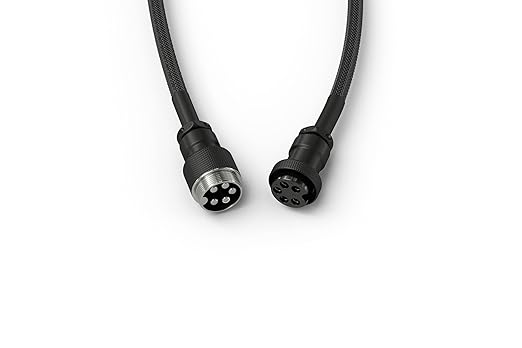 Glorious Coiled Keyboard Cable – Coiled USB C Cable Artisan Braided Cables for Mechanical Gaming Keyboard Coiled Cable -Custom Keyboard Cable (Black)