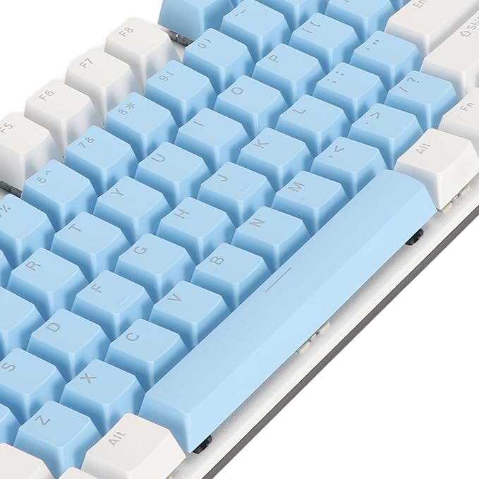 RGB Backlit 104 Keys Mechanical Gaming Keyboard USB Wired Computer Keyboard 28 Backlight Modes for Windows 2000 for Vista (Blue and White)