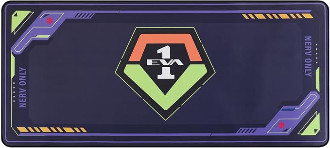 Gaming Mouse Pad 35.4x15.7 | Neon Genesis Evangelion - EVA Unit - 01 &amp NERV Iconic Design | Anti - Slip Base &amp Stitched Reinforced Edges for Gaming &amp Office