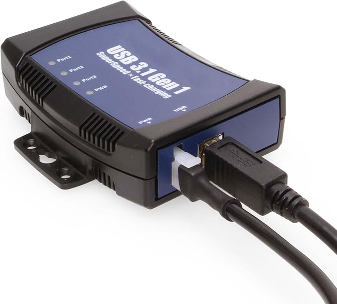 Coolgear 3 Port USB 3.2 Gen 1 Over IP Network Device Sharing Hub w/Port Status LEDs