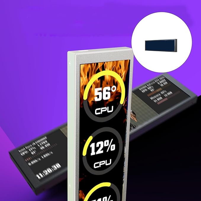 9.16inch Secondary Monitor for D92 Chassis Featuring Temperature Multifunction Display Sea Theme Design