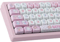 PBT Cute Kitty-cat Keycaps Set 140 Keys Dye-Sublimation MOA Profile Keycaps for Cherry Gateron MX Swithes Mechanical Keyboards