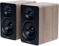 Edifier M60 Multimedia Speaker Bluetooth 5.3 66W RMS Hi-Res Audio &amp Hi-Res Wireless Audio LDAC3 Mid Bass &amp 1 Tweeter USB-C &amp Aux Inputs Compact Desktop Speaker – Classic Oak (Renew