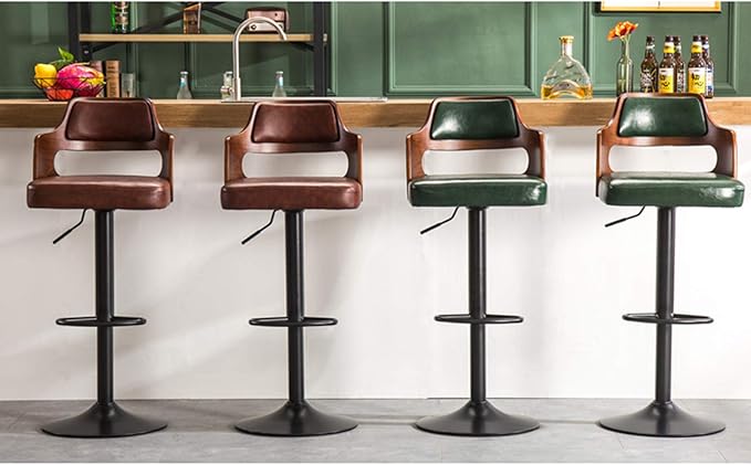 Mlaea Ergonomic Desk Chair Hotel Restaurant Breakfast Bar Stools with Adjustable Height Gaming Club Bar Chair 42 * 41 * 88-108CM(Color:#1)