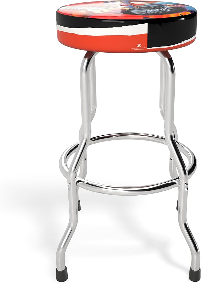 ARCADE1UP Officially Licensed Adjustable Stool with Chrome-Plated Steel Frame and High-Density Foam Padding for Supreme Gaming Comfort (TIME Crisis)