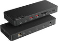 MOKiN Thunderbolt 4 Dock with 85W Charging Laptops Docking Station Dual Monitor for MacBook 3X TB4 Ports 40Gbp/s 2.5GbE EthernetUSB A 3.1Audio SD Compatible for Thunderbolt 3/4 Mac/PC