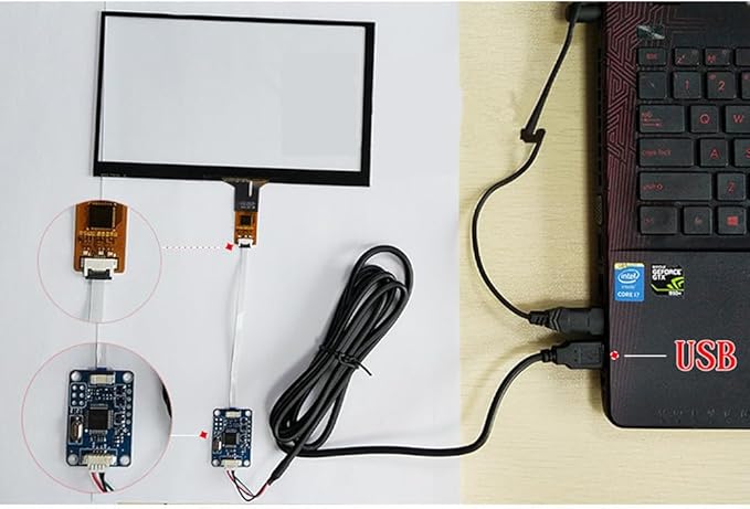 10.1 Inch 16:9 USB Capacitive Multi-Touch Screen Panel – Plug &amp Play for PC Raspberry/Orange Pi Linux/Windows/Android – No Driver Needed