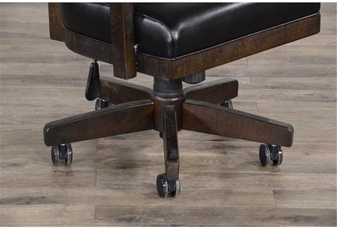 Sunny Designs Doe Valley Caster Poker Game Chair (Tobacco Leaf)