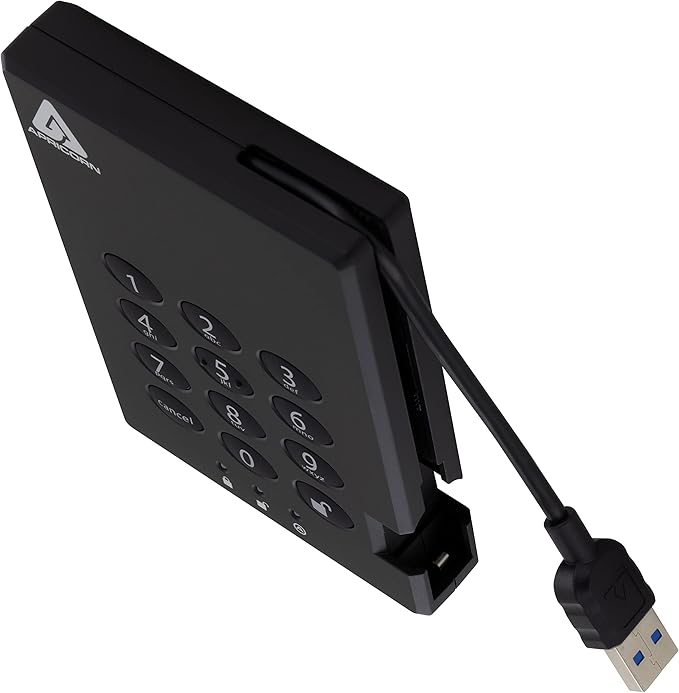 Apricorn 4TB Aegis Fortress L3 256-bit AES XTS Encrypted USB 3.0 Portable Drive Bundle with 1TB Aegis Padlock USB 3.0 256-bit AES Encrypted Portable External Hard Drive